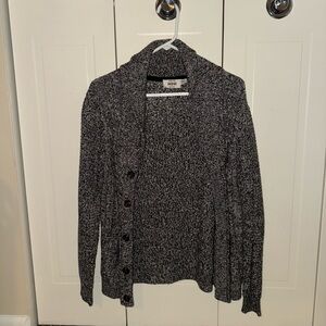 edge Men’s Knit Black/Grey Button Cardigan